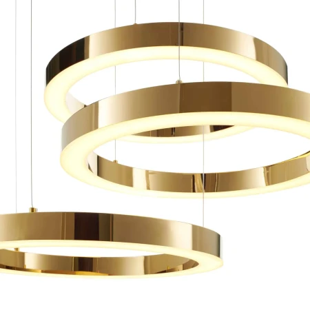 Lampa wisząca CIRCLE 60+60+60 LED złoty połysk na 1 podsufitce - DN924-60+60+60 gold - Step Into Design